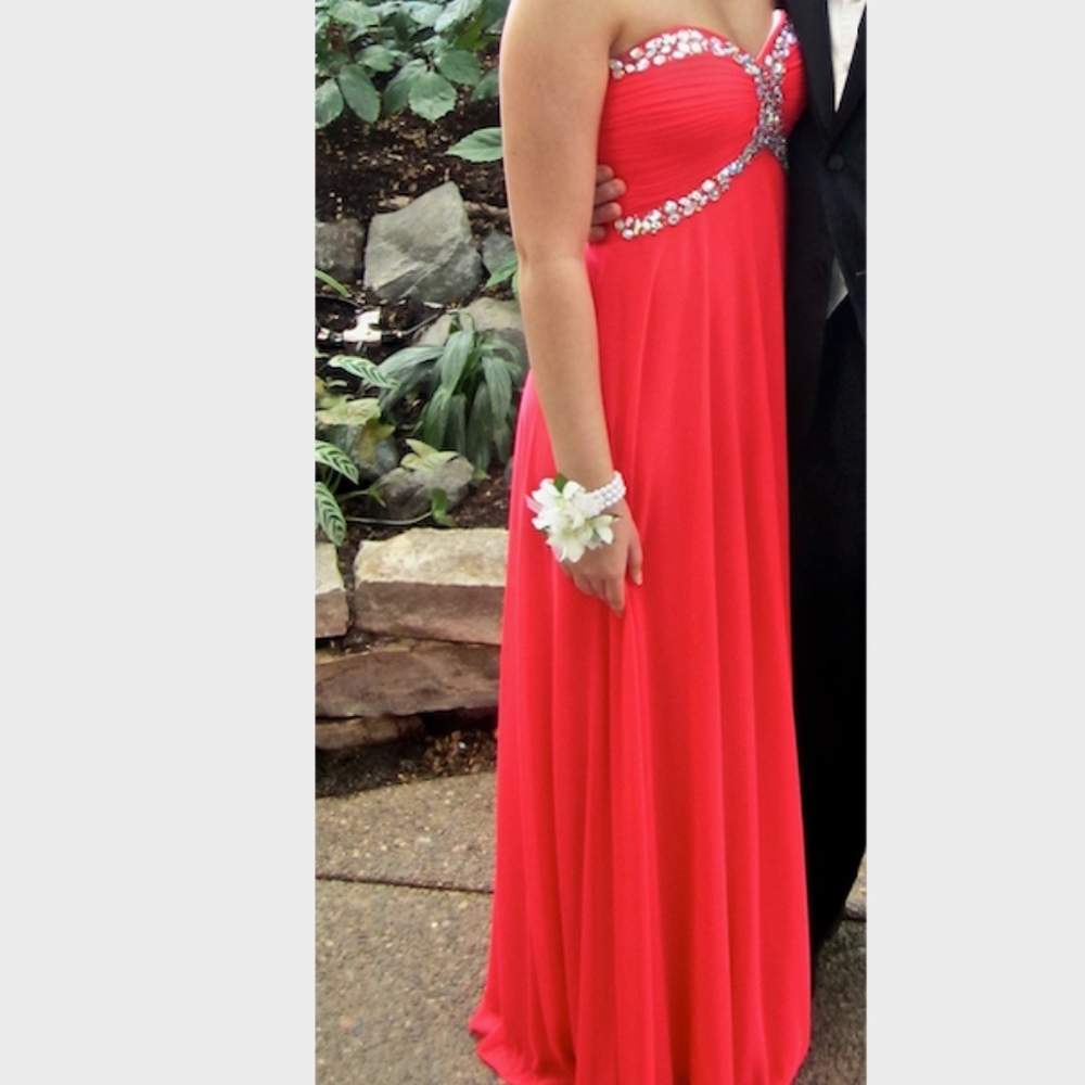 Bright pink/coral dress